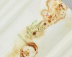 Hollóházi asztali óra. Jelzett, hibátlan, szerkezete nem kipróbált, dobozában, m: 18 cm