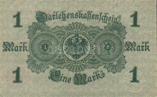 Német Birodalom / Császárság 1914. 1M (3x) alapnyomatos és alapnyomat nélküli variánsok piros pecsét...