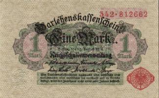 Német Birodalom / Császárság 1914. 1M (3x) alapnyomatos, piros pecsétes variáns T:I,I-