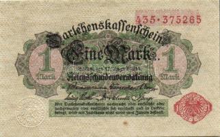 Német Birodalom / Császárság 1914. 1M (3x) alapnyomatos, piros pecsétes variáns T:I,I-