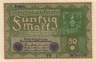 Német Birodalom / Weimari Köztársaság 1919. 50M "Reihe 1" T:I-