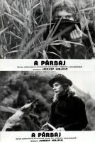 cca 1989 előtt készült ,,A párbaj" című szovjet film jelenetei és szereplői, 17 db vintage produkciós filmfotó (vitrinfotó, lobbyfotó) ezüst zselatinos fotópapíron, a használatból eredő (esetleges) kisebb hibákkal, 18x24 cm