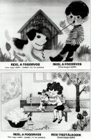 cca 1989 előtt készült ,,Rexi, a fogorvos" című rajzfilm összeállítás jelenetei, 7 db vintage p...
