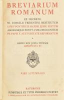 Breviarium Romanum. I-IV. Pars Hiemalis, Pars Verna, Pars Aestiva, Pars Autumnalis. Ratisbonae [Rege...