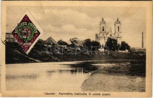 Kaunas, Kowno; Karmelitu baznycia is uosto puses / Carmelite church from the port side (EK)