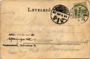 1907 Arad, Az ereklyemúzeum belsejéből, Bem szobája. Kerpel Izsó kiadása / relic museum of the Hunga...