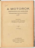 Szentvári Miksa: A motorok szerkezete és kezelése. (Kérdésekben és feleltekben.) Összeáll.: - -. Bp., én., Vörösváry, 224 p. Átkötött kopott félvászon-kötés, régi intézményi bélyegzésekkel.