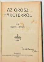 Sven Hedin: Az orosz harctérről. Bp., 1916, Athenaeum, 208 p. Első kiadás. Bekötött illusztrált elül...