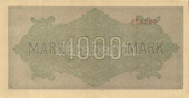Német Birodalom / Weimari Köztársaság 1922. 1000M (3x) "Dornen" vízjellel, közte kis ugrás...
