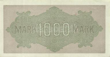 Német Birodalom / Weimari Köztársaság 1922. 1000M variáns "Wellen" vízjellel, hatjegyű sor...