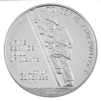 Amerikai Egyesült Államok DN "Benjamin Franklin" kétoldalas Ag emlékérem kapszulában, dísz...