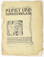 1900 A magyar és más országok zászlóinak összehasonlítása, elemzése. a Kunst und Handwerk II. évf. 7. füzetében. Képekkel. Sérült, elvált papborítóval