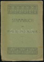 Stammbuch der Familie Laszgallner I.. Késmárk,1908. Sauer Pál. 10 p + XXII. kih t. Kissé sérült kiadói papírborítóval. Családtörténet.