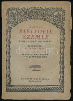 Magyar Bibliofil Szemle. 1925. Évnegyedes folyóirat. Szerkeszti Dr. Dézsi Lajos-Síkabonyi Antal. II. Évf. 1-2 szám. Összesen két évfolyam, 5 szám jelent meg. Kiadói papírborítóval Ritka!