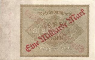 Német Birodalom / Weimari Köztársaság 1922. 1.000.000.000M variáns jobb oldalon barna színnel; zöld ...