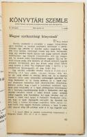 1914 Könyvtári Szemle II. évf. 3-6. sz., 1914. március-június, szerk.: Kőhalmi Béla. Kiadói papírköt...