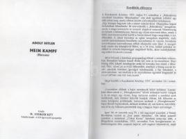 Hitler, Adolf: Mein Kampf. (Harcom). Történelmi dokumentumok. [Gyöngyös, 1998 körül], W. Stoker Kft....
