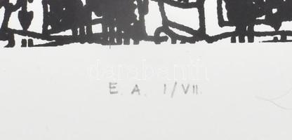 Birkás Babett (1979-): Halál Velencében, 2005. Nyomat, papír, jelzett, művészpéldány E.A. I/VII szám...