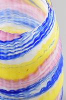 Murano színátmenetes örvényváza. Jelzés nélkül, kis kopottsággal, m: 17,5 cm