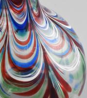 Murano anyagában színezett váza. Jelzés nélkül, kis pattogzással, m: 28,5 cm