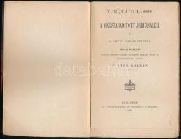 Torquato Tasso: A megszabadított Jeruzsálem. A tanuló ifjúság számára, Jánosi Gusztáv magyar fordítá...