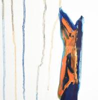 El Kazovszkij (1948-2008): Oszlopos csendélet, 1999. Tempera, farost, jelzett a hátoldalán. Kiállítv...