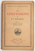 Rousseau,J[ean]-J[acques]: Les Confessions de - - -. [Vallomások.] Préface de Georges Lecomte de L'Académie Francaise. Paris,én.,Firmin-Didot et C. Francia nyelven. Kiadói papírkötés.