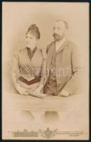 cca 1900 Bécs, Stockmann fényképész műtermében készült, keményhátú vintage fotó, 16,2x10,2 cm