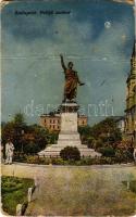 1918 Budapest V. Petőfi szobor. Vasúti levelezőlapárusítás 1917. Erdélyi udvari fényképész felvétele (b)