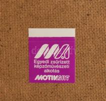 Takács Klára (1947-): Virágbokor, 1992. Vegyes technika, farost, jelezve jobbra lent, hátoldalán aut...