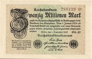 Német Birodalom / Weimari Köztársaság 1923. 20.000.000M (2x) variánsok "Hakensterne" és &q...