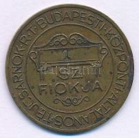 ~1930. "Üvegbetétjegy / Budapesti Központi Általános Tejcsarnok Rt. 1. sz. fiókja" 50f sár...