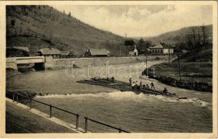 1940 Kőrösmező-Svidovec, Jasina-Svidovec, Körösmező, Jaszinya, Jasina, Yasinia ; Voroplavba na C. Tise / faúsztató tutajosok a Tiszán / rafting, timber transport (EB)