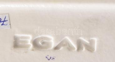 Egan olasz szalvétatartó, kínáló, óra. Jelzett, kis kopással, d: 15 cm alatt