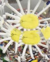 Antik cseh üveg levélnehezék. Jelzés nélkül, kis kopással, m: 9 cm