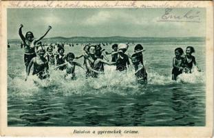 1941 Balaton, A gyermekek öröme, fürdőzők (fl)