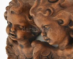 Puttó pár. Préselt fa, 10x14 cm