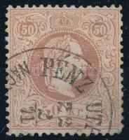 1867 50kr pénzutalvány bélyegzéssel / with money order cancellation