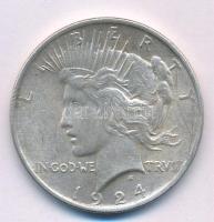 Amerikai Egyesült Államok 1924. 1$ Ag "Béke" T:XF patina USA 1924. 1 Dollar Ag "Peace...