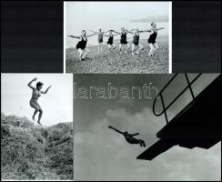 ,,Repülni tanulnak", eltérő időben és helyen készült felvételek, az egyik kép szolidan erotikus, jelzés nélkül, 15x21 cm és 10x15 cm