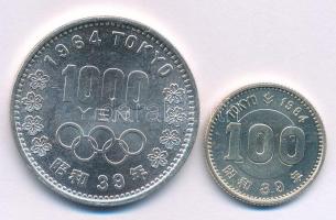 Japán 1964. 100Y Ag + 1000Y Ag "Olimpia" T:UNC,AU Japan 1964. 100 Yen Ag + 1000 Yen Ag &qu...