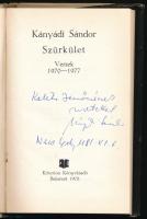 Kányádi Sándor: Szürkület. Versek. 1970-1977. A szerző, Kányádi Sándor (1929-2018) Kossuth-díjas erd...