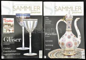 Sammler Journal 2 darab száma, üveg és porcelán témában, 2006-2010