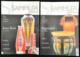 Sammler Journal 2 darab száma, üveg, porcelán és Jugendstil témában, 2009-2010