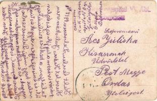 1917 Van-e mostan olyan legény aki fél...? / WWI Austro-Hungarian K.u.K. military art postcard + táb...