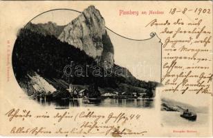 1902 Plomberg am Mondsee, general view, steamship. F. E. Brandt 46.