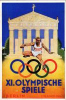 1936 Berlin XI Olympische Spiele / 1936. évi nyári olimpiai játékok / 1936 Summer Olympics s: Schroffner + "BERLIN OLYMPIA- PRESSEHAUPT QUARTIER XI. Olympiade 1936" So. Stpl. (Rb)