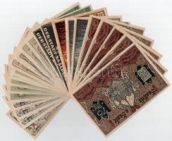 Németország / Weimari Köztársaság 1921. 25db-os szükségpénz tétel, közte sorszámkövető párokkal T:UN...