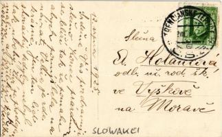 1925 Trencsénteplic, Trencianske Teplice; Elektrarna / vízerőmű / Hydropower Plant, photo