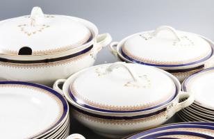 Wood & Sons angol manufaktúra Mexican mintás 48 darabos étkészlet. Nagytányér, mélytányér, kistá...